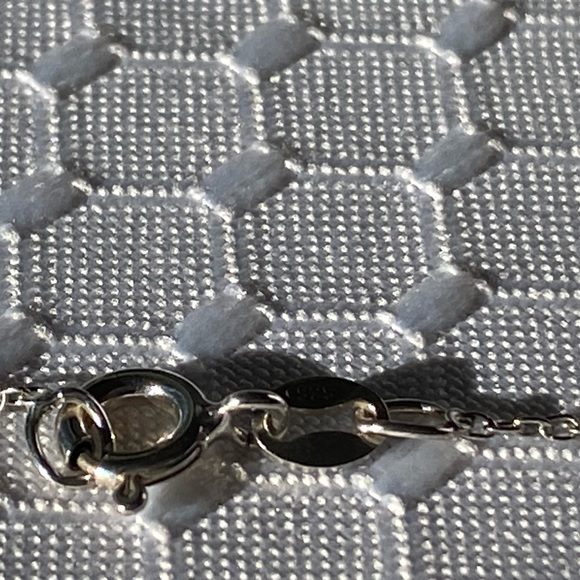 Sterling Silver 925 Jadeite Jade Leaf Pendant 19.5" Chain Necklace - Picture 10 of 15